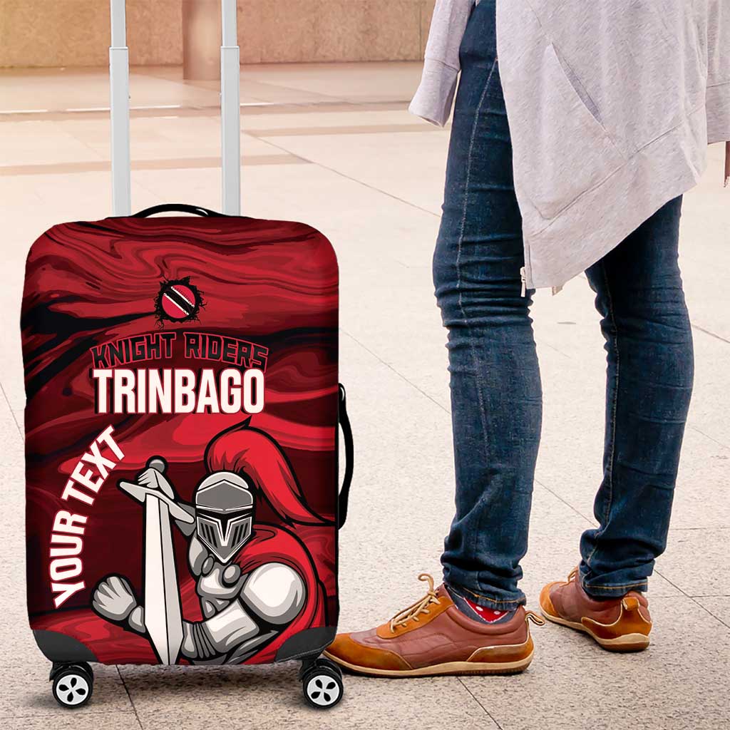 Custom Trinbago Cricket Luggage Cover Go Knight Riders Marble Pattern - Wonder Print Shop