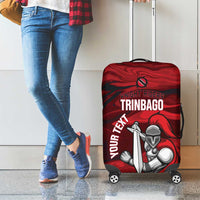 Custom Trinbago Cricket Luggage Cover Go Knight Riders Marble Pattern - Wonder Print Shop