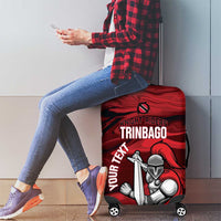 Custom Trinbago Cricket Luggage Cover Go Knight Riders Marble Pattern - Wonder Print Shop