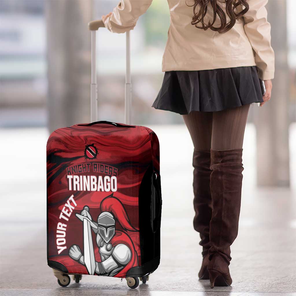 Custom Trinbago Cricket Luggage Cover Go Knight Riders Marble Pattern - Wonder Print Shop