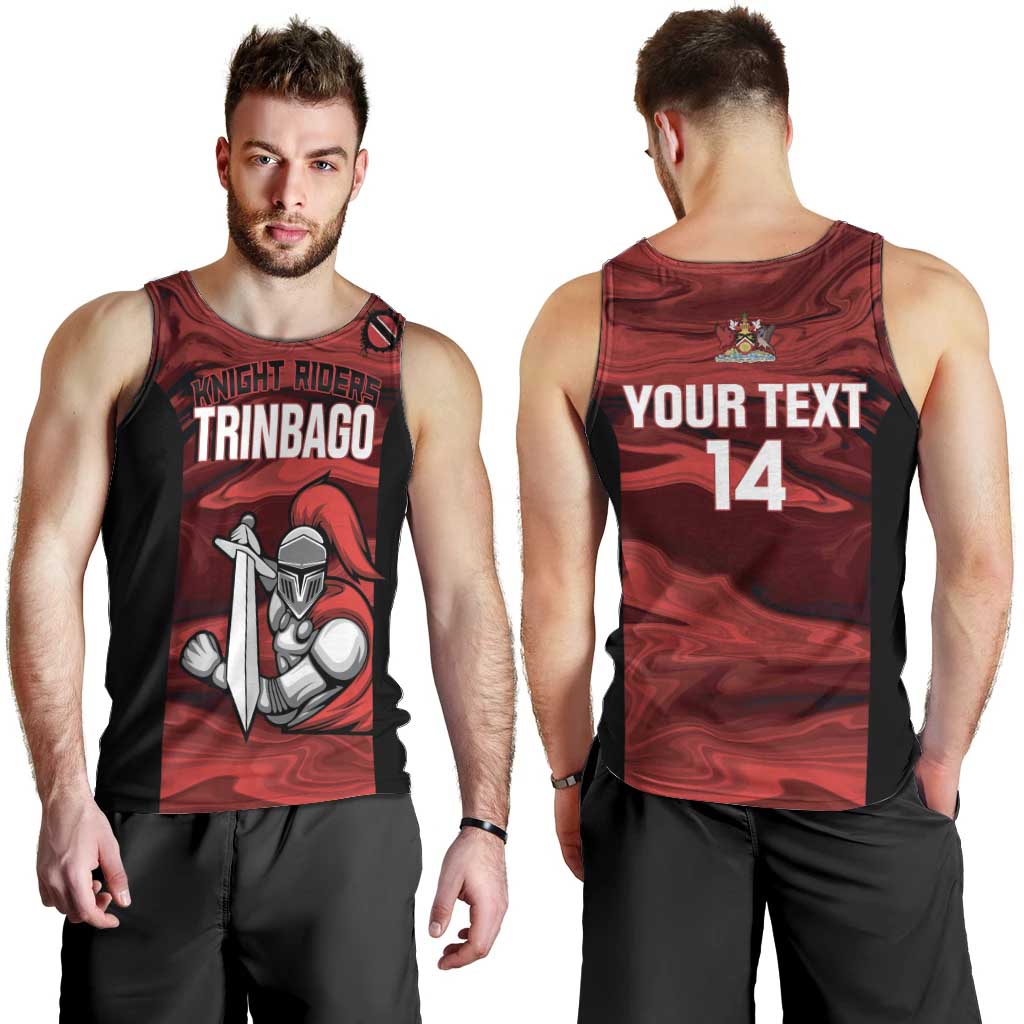 Custom Trinbago Cricket Men Tank Top Go Knight Riders Marble Pattern - Wonder Print Shop
