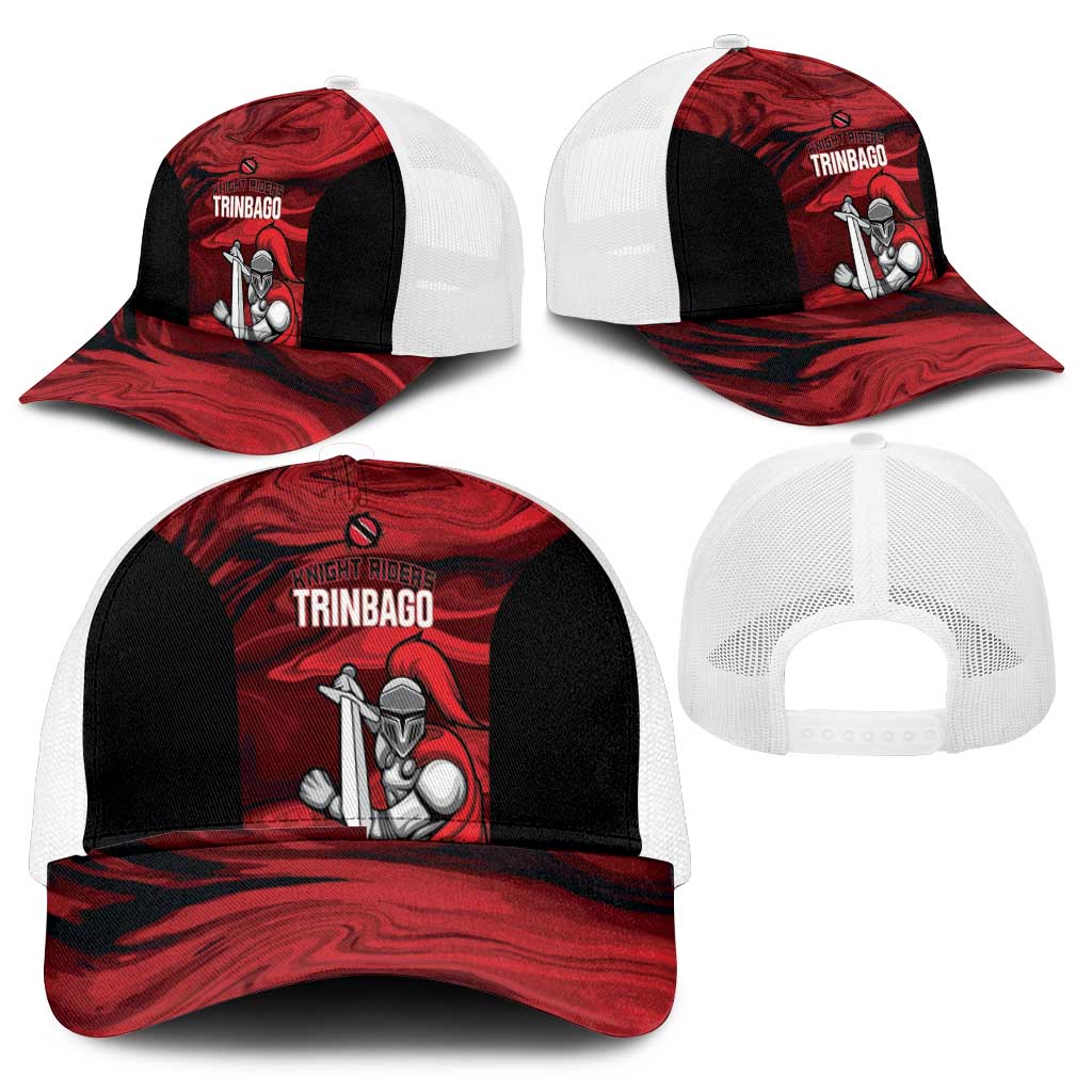 Trinbago Cricket Mesh Trucker Cap Go Knight Riders Marble Pattern - Wonder Print Shop