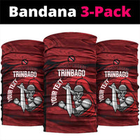 Custom Trinbago Cricket Neck Gaiter Go Knight Riders Marble Pattern - Wonder Print Shop