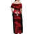 Custom Trinbago Cricket Off Shoulder Maxi Dress Go Knight Riders Marble Pattern - Wonder Print Shop