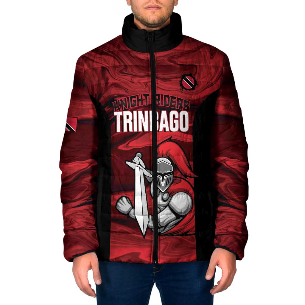 Custom Trinbago Cricket Padded Jacket Go Knight Riders Marble Pattern - Wonder Print Shop