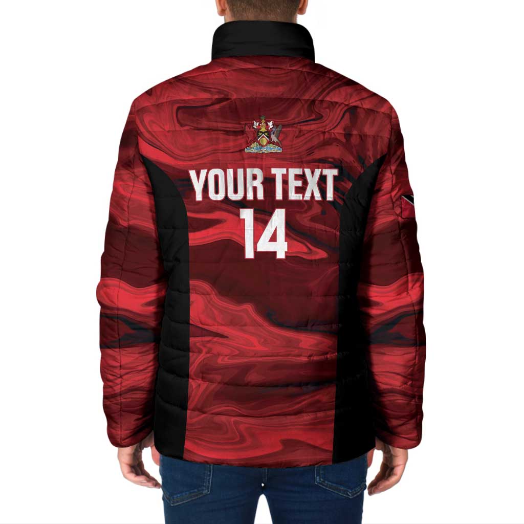 Custom Trinbago Cricket Padded Jacket Go Knight Riders Marble Pattern - Wonder Print Shop