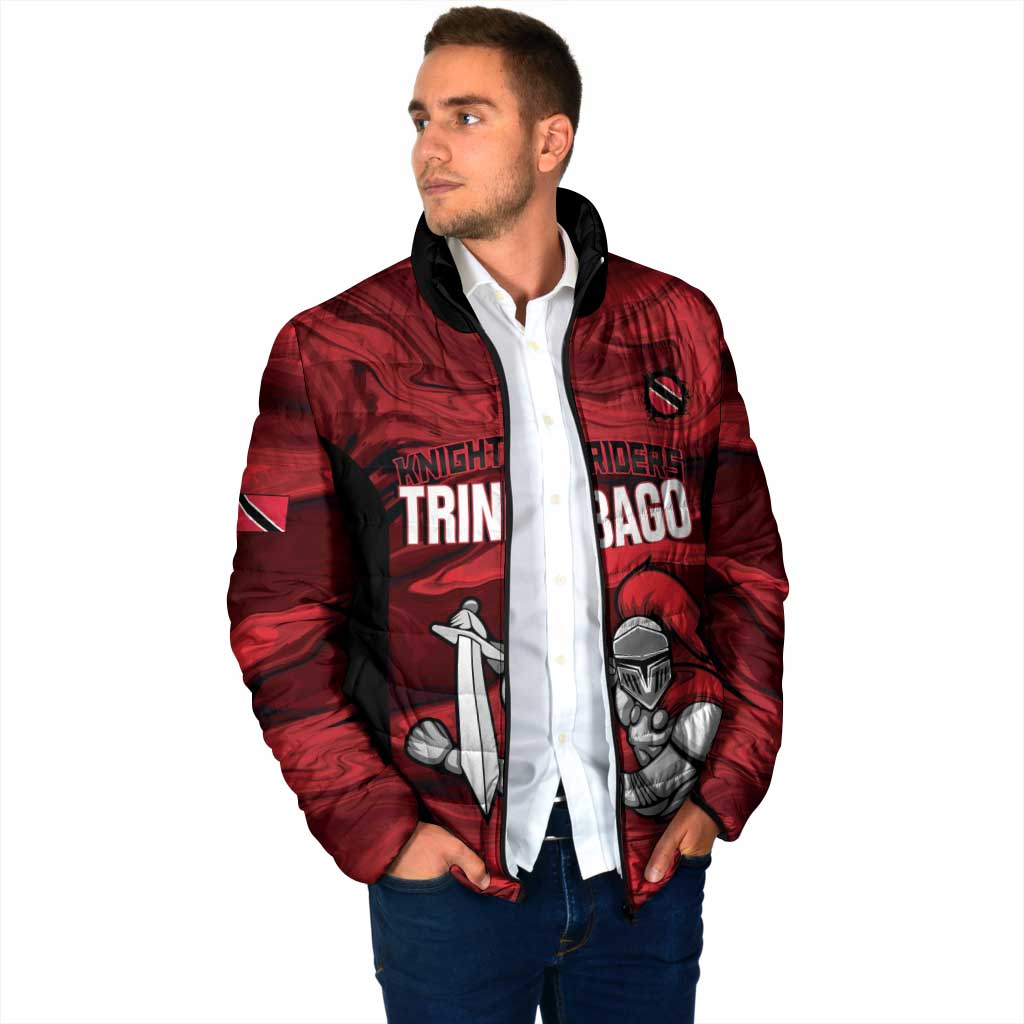 Custom Trinbago Cricket Padded Jacket Go Knight Riders Marble Pattern - Wonder Print Shop