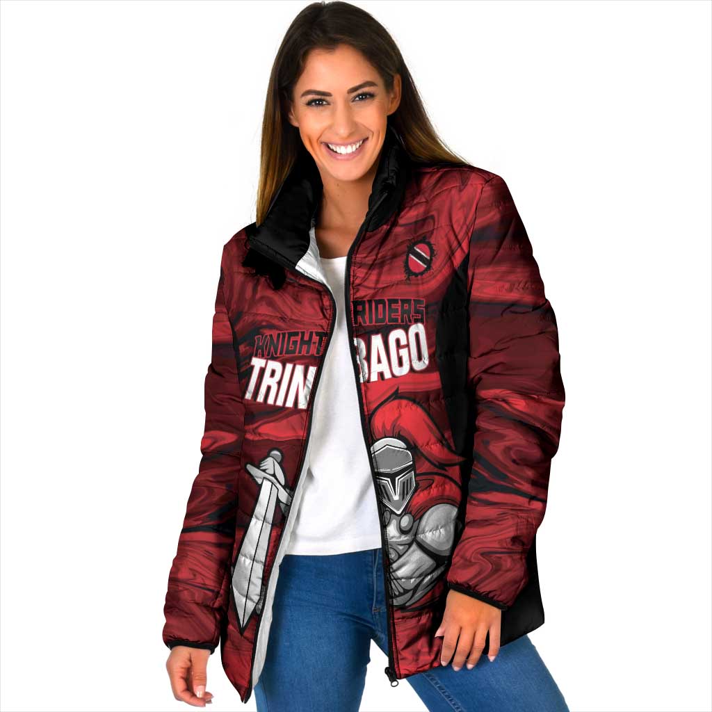 Custom Trinbago Cricket Padded Jacket Go Knight Riders Marble Pattern - Wonder Print Shop