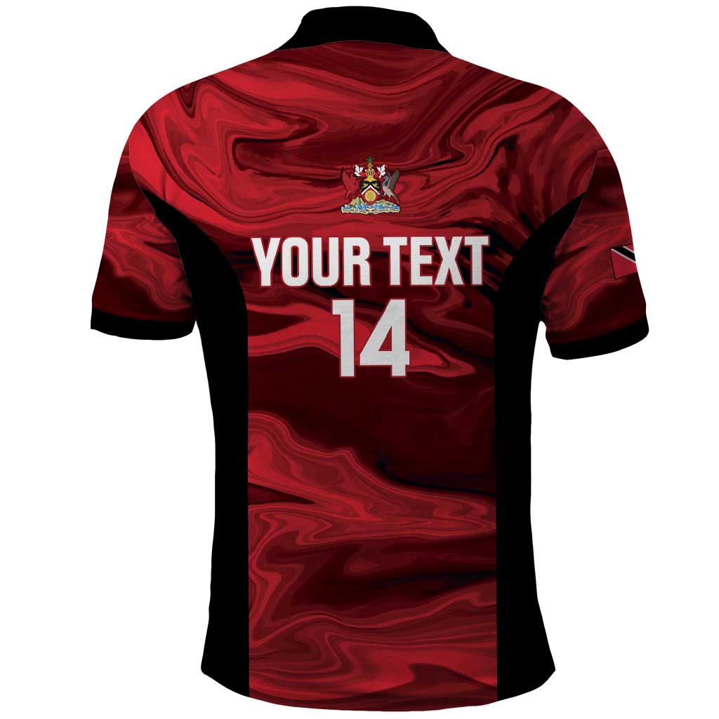 Custom Trinbago Cricket Polo Shirt Go Knight Riders Marble Pattern - Wonder Print Shop