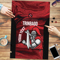 Custom Trinbago Cricket Puzzle Go Knight Riders Marble Pattern - Wonder Print Shop