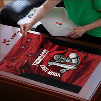 Custom Trinbago Cricket Puzzle Go Knight Riders Marble Pattern - Wonder Print Shop