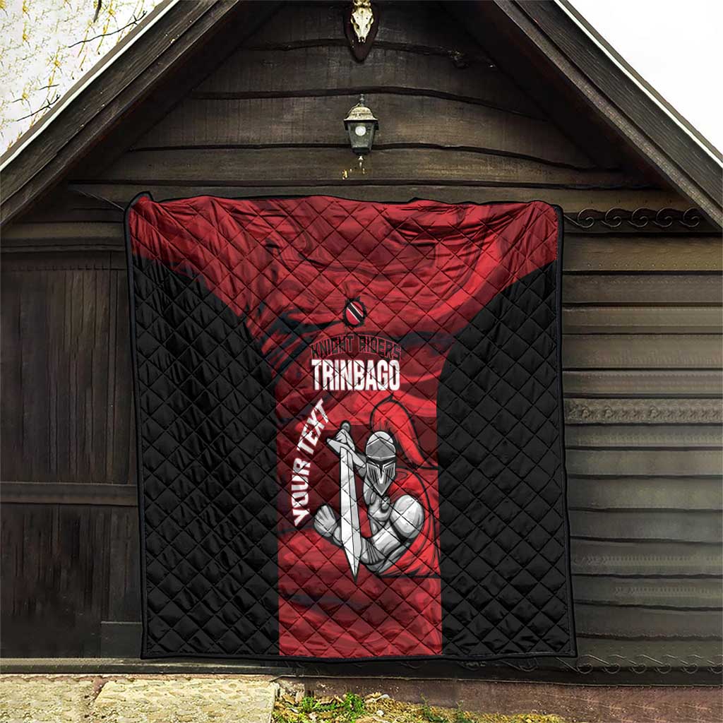 Custom Trinbago Cricket Quilt Go Knight Riders Marble Pattern - Wonder Print Shop