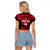 Custom Trinbago Cricket Raglan Cropped T Shirt Go Knight Riders Marble Pattern - Wonder Print Shop