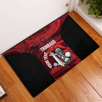 Custom Trinbago Cricket Rubber Doormat Go Knight Riders Marble Pattern - Wonder Print Shop