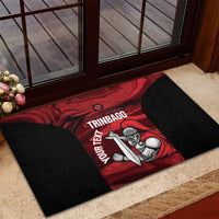 Custom Trinbago Cricket Rubber Doormat Go Knight Riders Marble Pattern - Wonder Print Shop