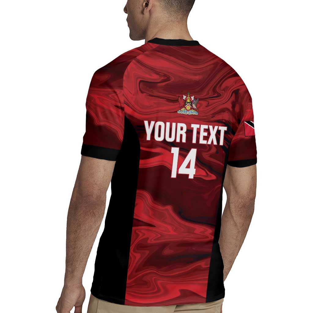 Custom Trinbago Cricket Rugby Jersey Go Knight Riders Marble Pattern - Wonder Print Shop