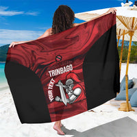 Custom Trinbago Cricket Sarong Go Knight Riders Marble Pattern - Wonder Print Shop