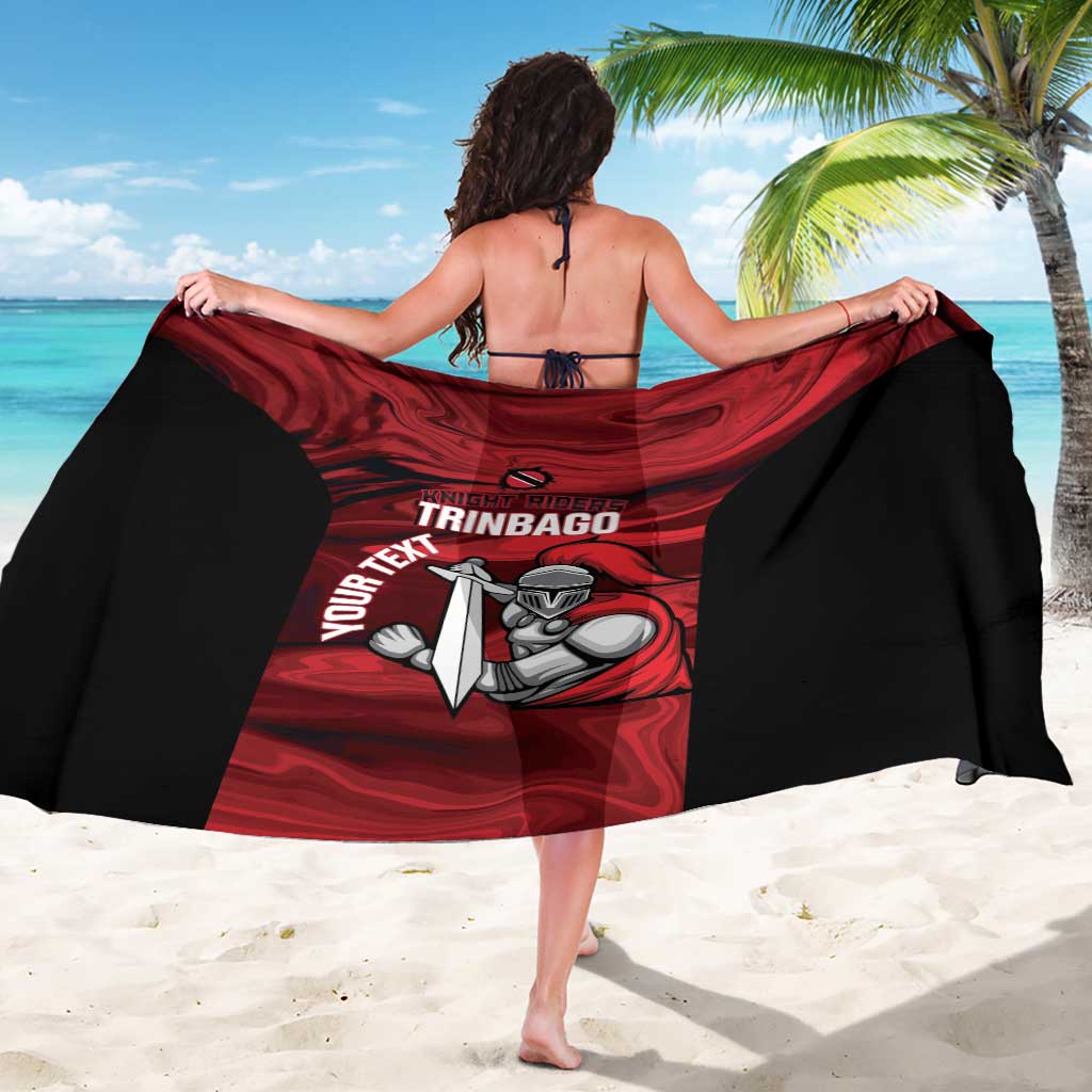 Custom Trinbago Cricket Sarong Go Knight Riders Marble Pattern - Wonder Print Shop