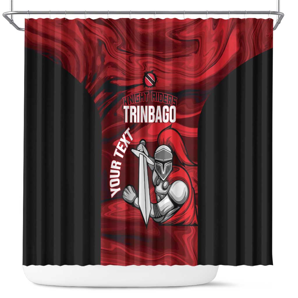 Custom Trinbago Cricket Shower Curtain Go Knight Riders Marble Pattern - Wonder Print Shop