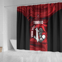 Custom Trinbago Cricket Shower Curtain Go Knight Riders Marble Pattern - Wonder Print Shop