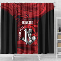 Custom Trinbago Cricket Shower Curtain Go Knight Riders Marble Pattern - Wonder Print Shop