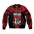 Custom Trinbago Cricket Sleeve Zip Bomber Jacket Go Knight Riders Marble Pattern - Wonder Print Shop