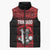 Custom Trinbago Cricket Sleeveless Puffer Jacket Go Knight Riders Marble Pattern - Wonder Print Shop