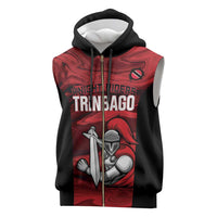 Custom Trinbago Cricket Sleeveless Zip Hoodie Go Knight Riders Marble Pattern - Wonder Print Shop