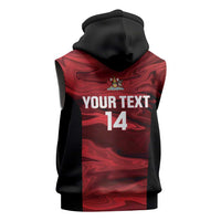 Custom Trinbago Cricket Sleeveless Zip Hoodie Go Knight Riders Marble Pattern - Wonder Print Shop