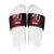 Custom Trinbago Cricket Slide Sandals Go Knight Riders Marble Pattern - Wonder Print Shop