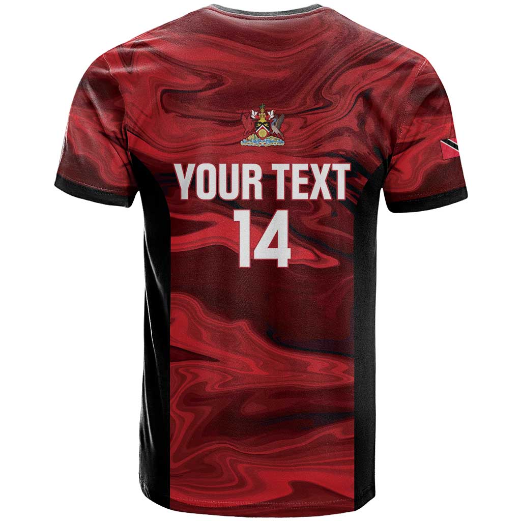 Custom Trinbago Cricket T Shirt Go Knight Riders Marble Pattern - Wonder Print Shop