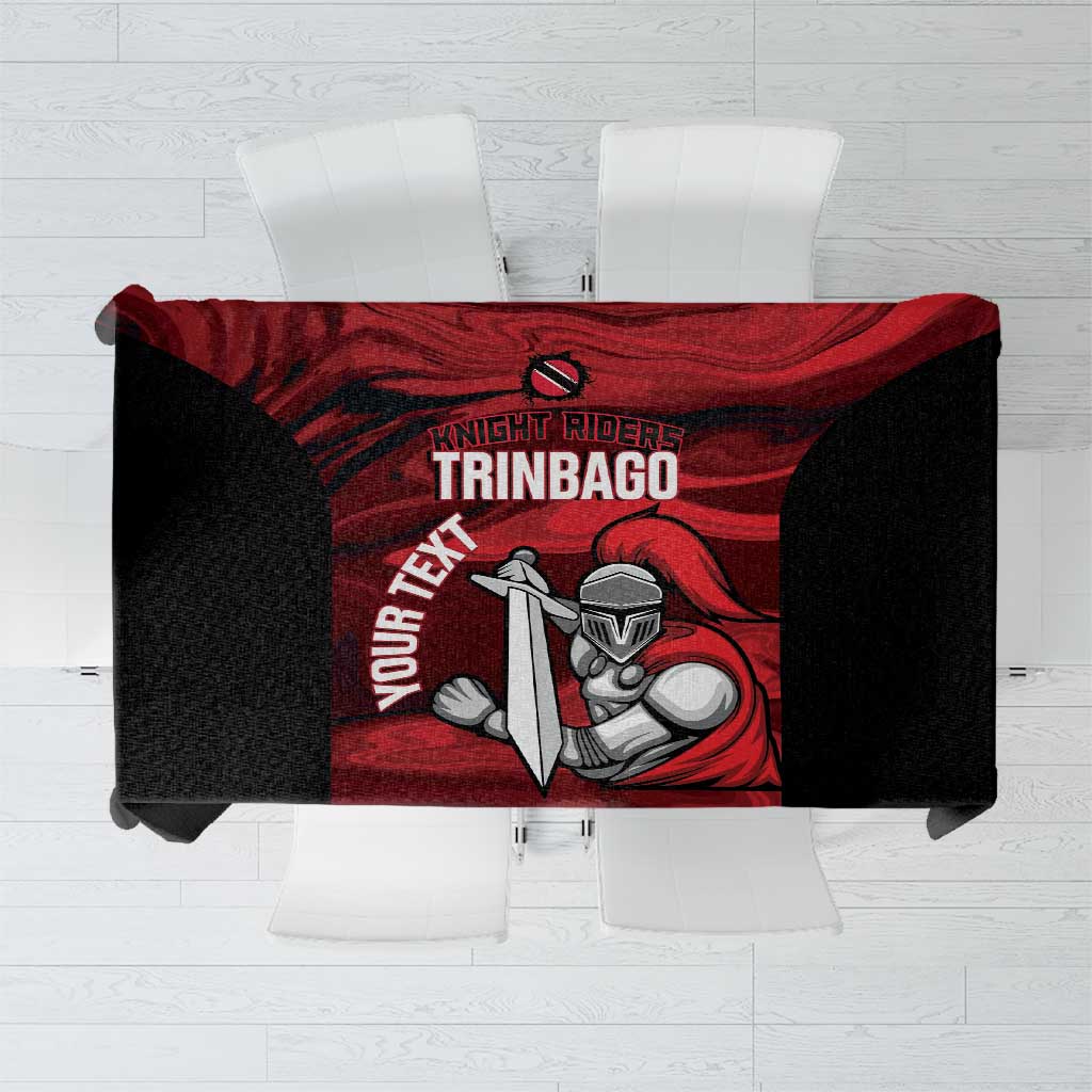 Custom Trinbago Cricket Tablecloth Go Knight Riders Marble Pattern - Wonder Print Shop
