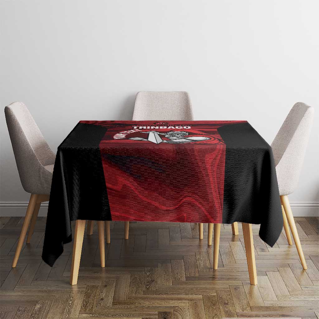 Custom Trinbago Cricket Tablecloth Go Knight Riders Marble Pattern - Wonder Print Shop