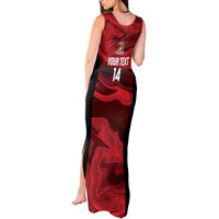 Custom Trinbago Cricket Tank Maxi Dress Go Knight Riders Marble Pattern - Wonder Print Shop