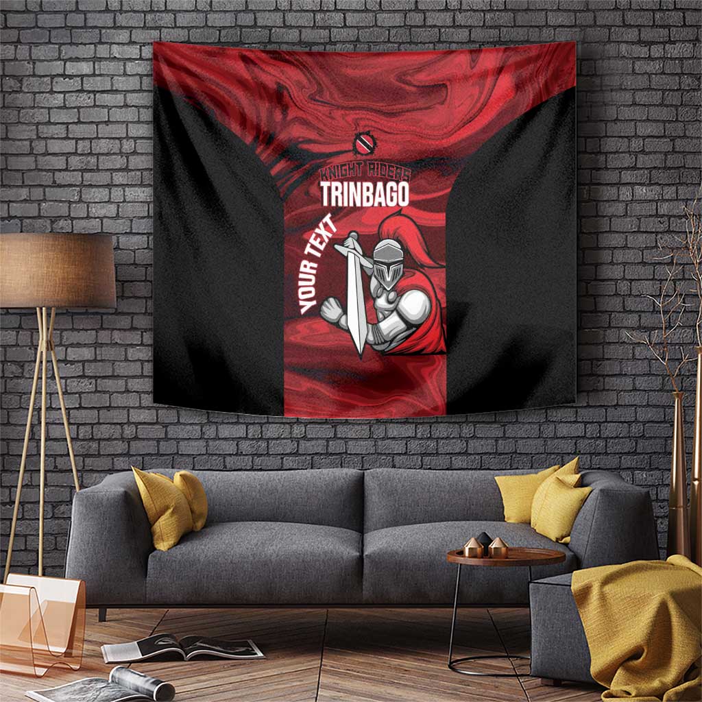 Custom Trinbago Cricket Tapestry Go Knight Riders Marble Pattern - Wonder Print Shop