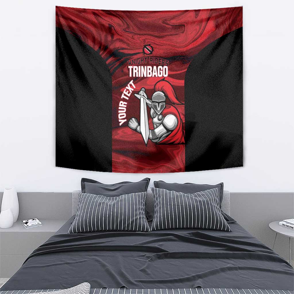 Custom Trinbago Cricket Tapestry Go Knight Riders Marble Pattern - Wonder Print Shop