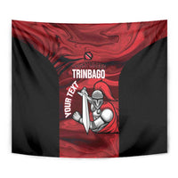 Custom Trinbago Cricket Tapestry Go Knight Riders Marble Pattern - Wonder Print Shop