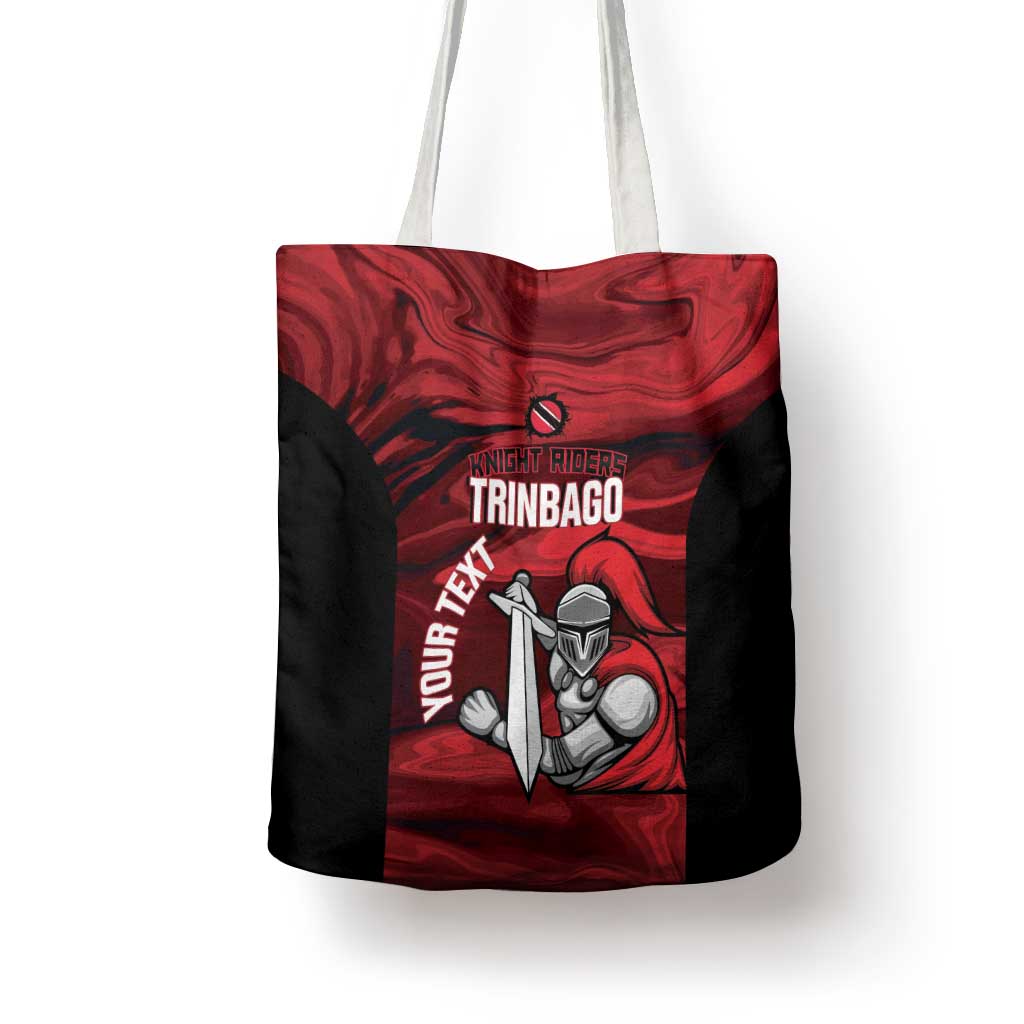 Custom Trinbago Cricket Tote Bag Go Knight Riders Marble Pattern - Wonder Print Shop
