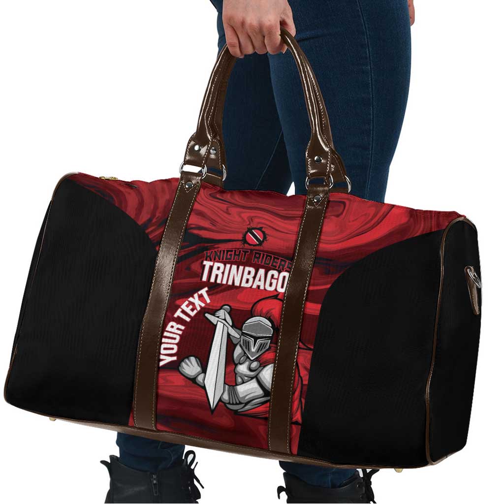 Custom Trinbago Cricket Travel Bag Go Knight Riders Marble Pattern - Wonder Print Shop