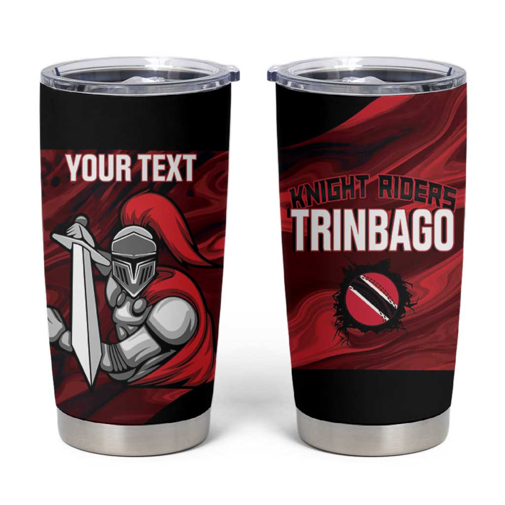Custom Trinbago Cricket Tumbler Cup Go Knight Riders Marble Pattern - Wonder Print Shop