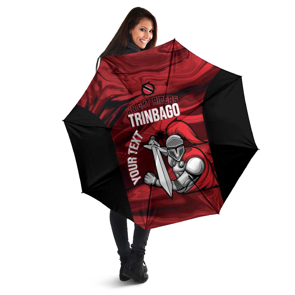 Custom Trinbago Cricket Umbrella Go Knight Riders Marble Pattern - Wonder Print Shop