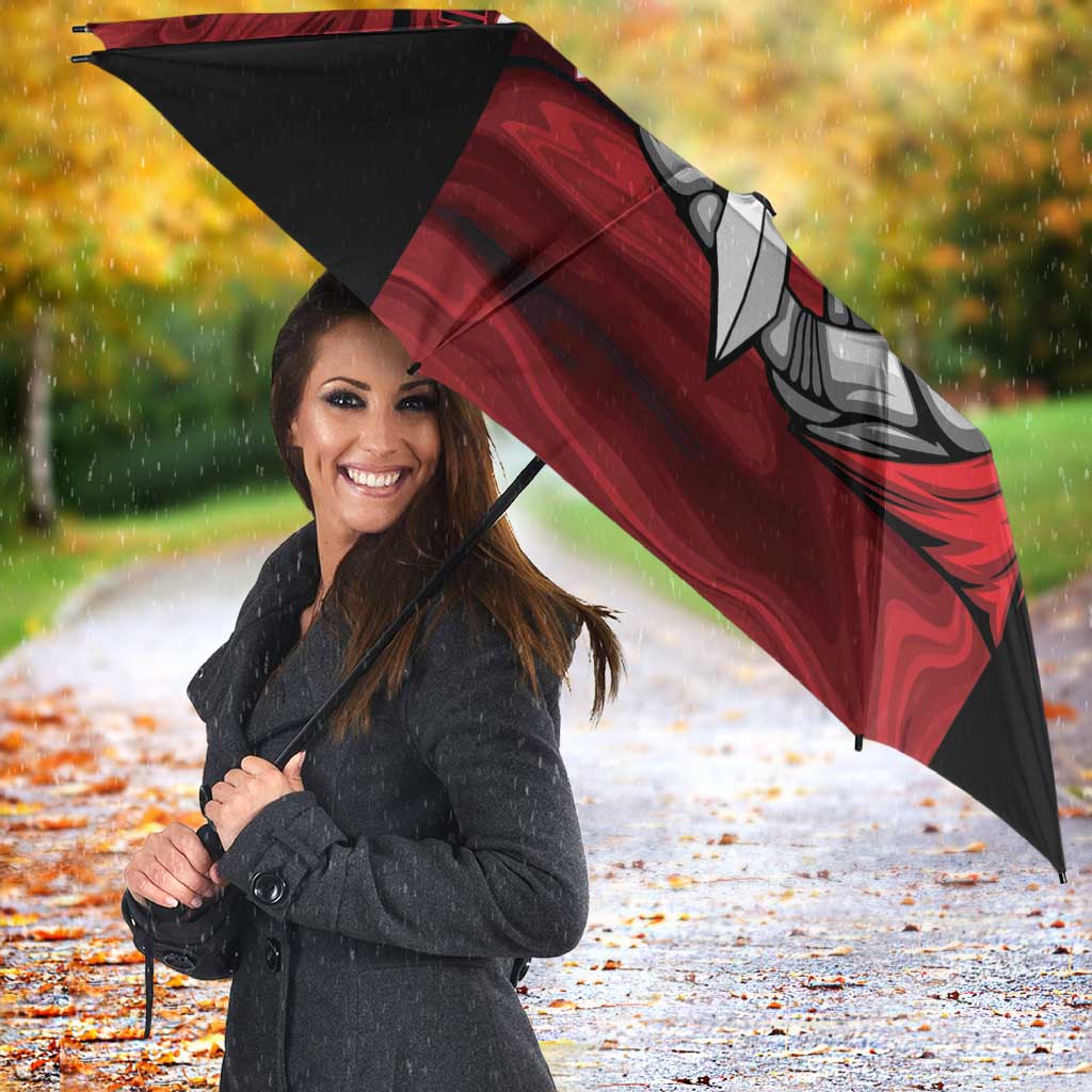 Custom Trinbago Cricket Umbrella Go Knight Riders Marble Pattern - Wonder Print Shop