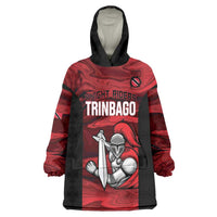 Custom Trinbago Cricket Wearable Blanket Hoodie Go Knight Riders Marble Pattern - Wonder Print Shop