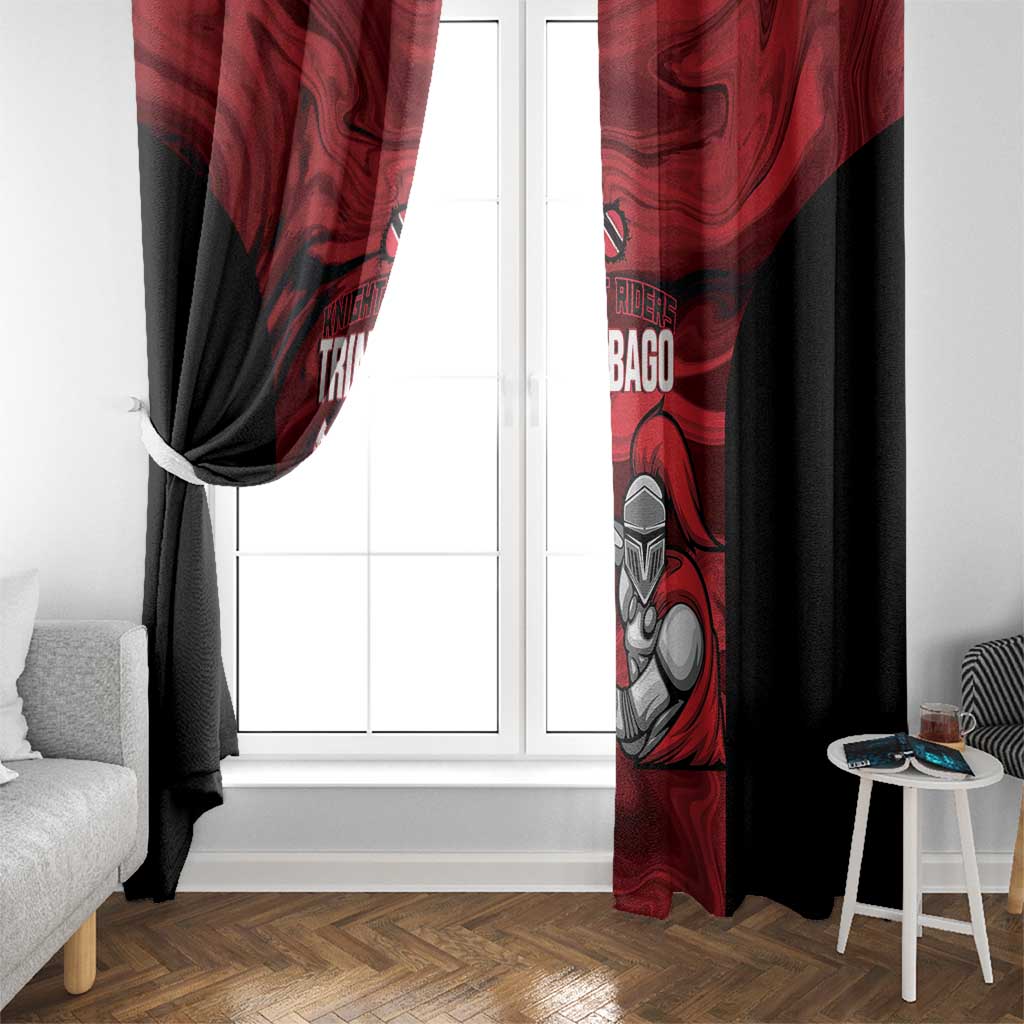 Custom Trinbago Cricket Window Curtain Go Knight Riders Marble Pattern - Wonder Print Shop
