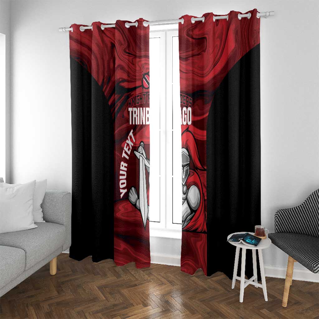 Custom Trinbago Cricket Window Curtain Go Knight Riders Marble Pattern - Wonder Print Shop