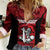 Custom Trinbago Cricket Women Casual Shirt Go Knight Riders Marble Pattern - Wonder Print Shop