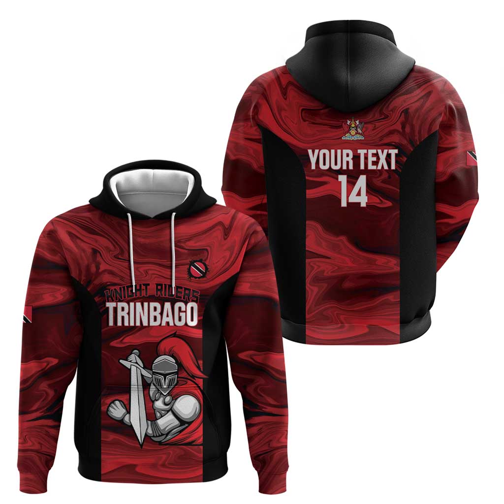 Custom Trinbago Cricket Zip Hoodie Go Knight Riders Marble Pattern - Wonder Print Shop