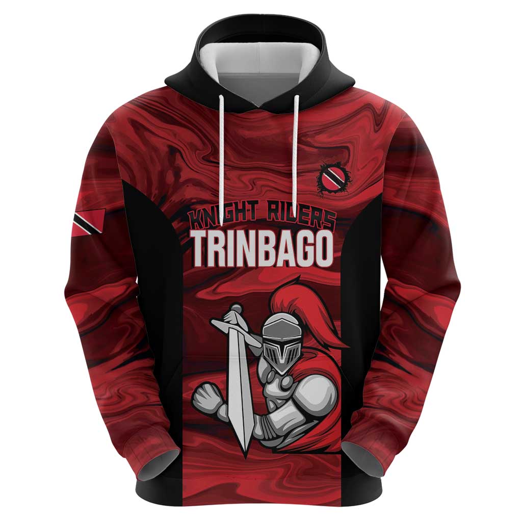 Custom Trinbago Cricket Zip Hoodie Go Knight Riders Marble Pattern - Wonder Print Shop