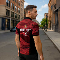 Custom Trinbago Cricket Zipper Polo Shirt Go Knight Riders Marble Pattern - Wonder Print Shop