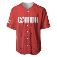 Custom Canada Rugby 2026 Baseball Jersey Maple Leaf Striped Line Style